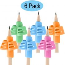 Pencil Grips for Children - 6 Pack Pencil Grips for Kids Handwriting, Ergonomic Writing Training Aid Correction Silicon Gel Pencil Grip for Children Preschoolers (6 Pack)