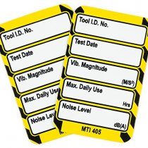 Scafftag MIC-MTI-451-YL-20 Microtag"Vibration - Points Per Hour" Tag Insert, Polypropylene, Black on Yellow, 47.00mm Height x 30.00mm Width, Pack of 20 status inserts