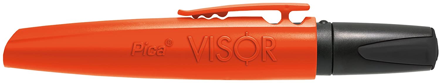 Pica Visor Permanent Refillable Longlife Industrial Marker Black 990/46, Black/White