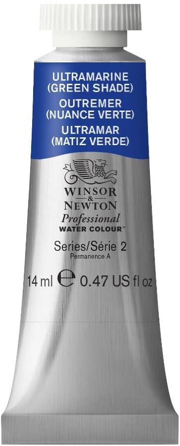 Winsor & Newton 14 ml Tube Professional Water Colour Paint, Ultramarine Green Shade, 14 ml (Pack of 1)