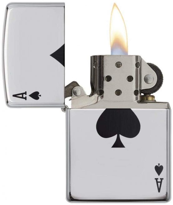 Zippo Lucky Ace Lighter - High Polished Chrome - Image 3