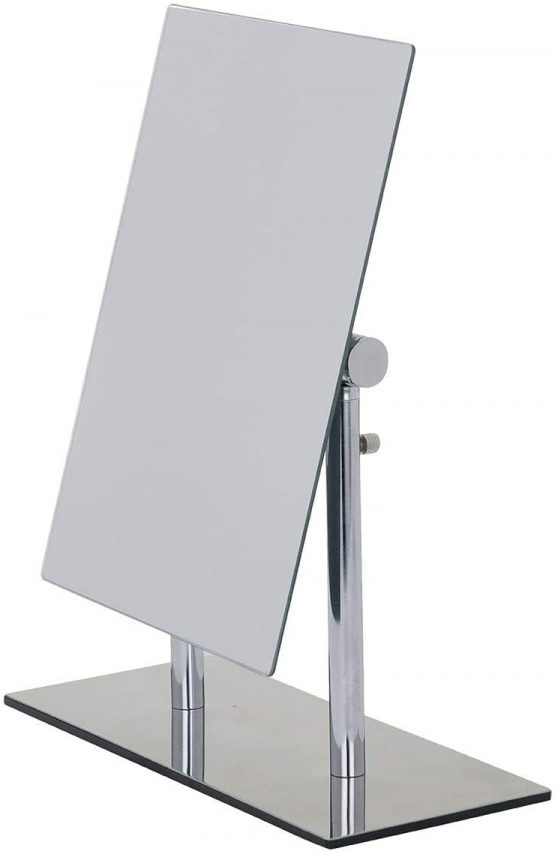 Wenko 3656420100 Standing beauty mirror Pinerolo, chrome, 1 Count (Pack of 1)