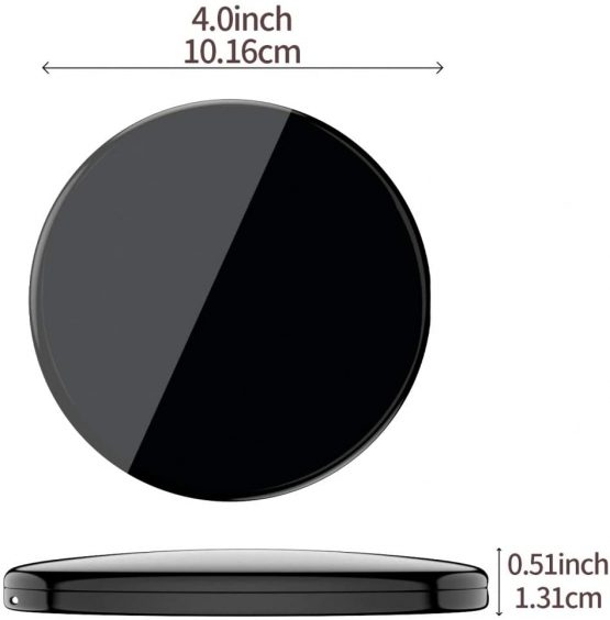 Gospire Pocket Makeup Mirror for Travel, 1X/10X Double Sided Magnifying Compact Handbag Cosmetic Mirror, 4 Inch Ultra-thin Handheld Round Foldable Portable Mirror for Women (Black) - Image 4