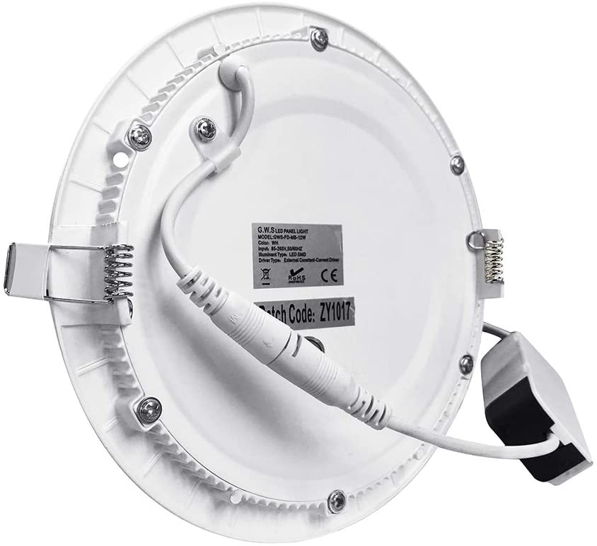 G.W.S® 15W Ultra Thin Dimmable Round Circle LED Recessed Flat Panel Downlight Ceiling Light Day White (6000K), LED Driver Included - Image 4