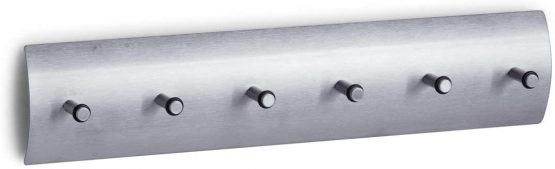 Stainless Steel Key Hook Rack with 6 Hooks