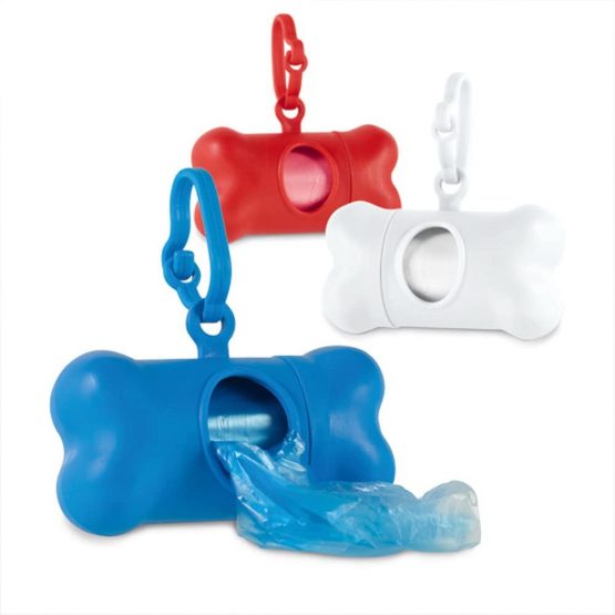 eBuyGB Bone Shaped Pet Waste Bag Holder Dispenser, Plastic, Red - Image 2