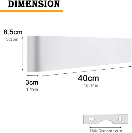 Yafido Wall Light Indoor LED 40CM Up Down Wall Sconce Lamp Modern 14W