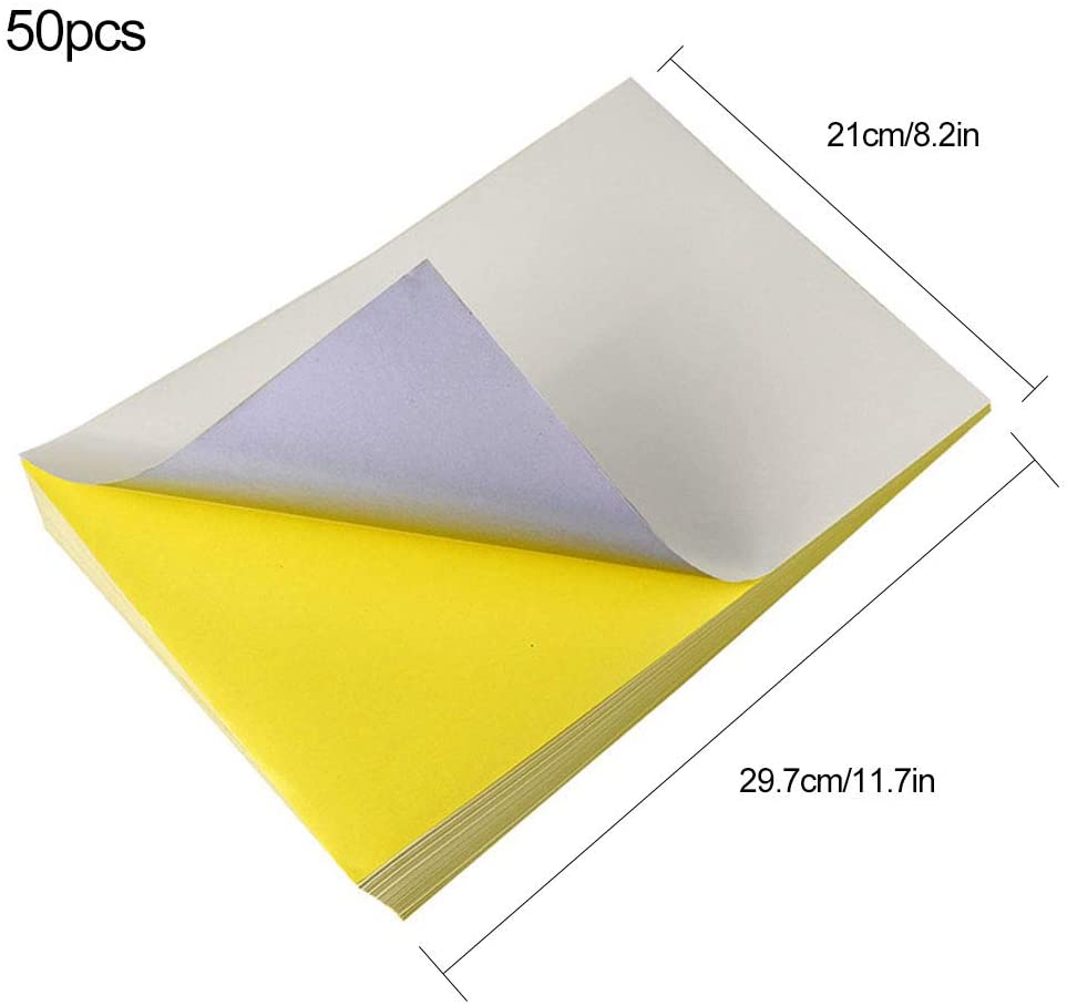 Printable Sticker Paper,50 Sheets A4 Print Paper for Silhouette Cameo