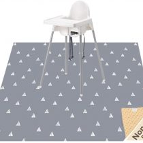 Baby Splat Mat for Under High Chair/Arts/Crafts, Womumon Waterproof Weaning Mat Non-Slip Splash Mat, Washable Mess Mat Highchair Floor Mat