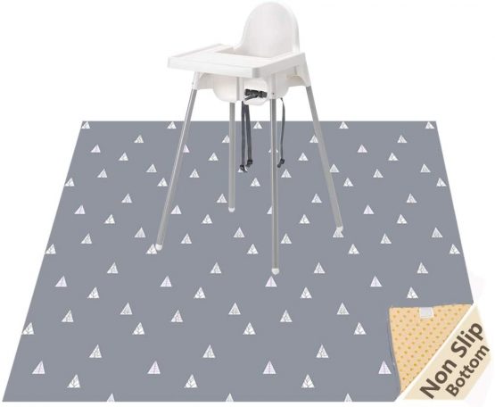 Baby Splat Mat for Under High Chair/Arts/Crafts, Womumon Waterproof Weaning Mat Non-Slip Splash Mat, Washable Mess Mat Highchair Floor Mat