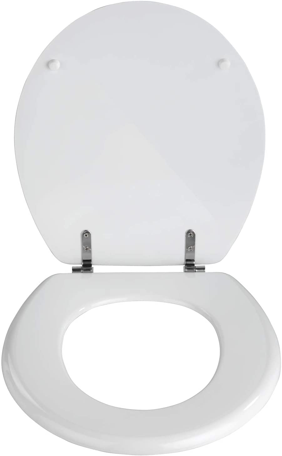 Wenko 152004100 Toilet seat Prima White Suitable for cisterns rustproof Stainless Steel mounting, MDF, 38 x 41.5 cm, White - Image 2