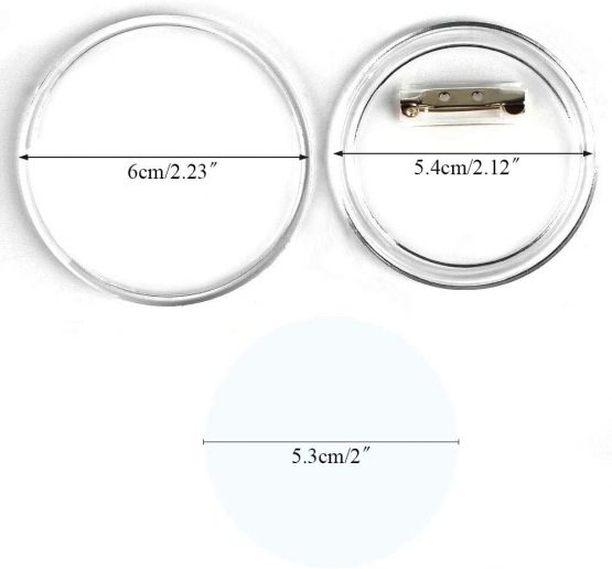 FOGAWA 30Pcs Make Your Own Badges Making Kit Button Badges with Blank Precut Inserts Clear Acrylic Design Button Pin Badges Kit for DIY Children's Paper Crafts Clothes Bag Fillers - Image 3