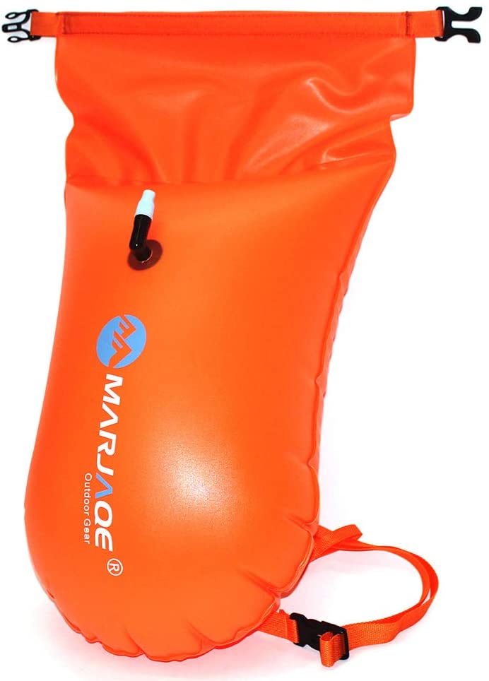 Ruiuzi Swim Buoy,Outdoor Swimming Buoy Swimming Tow Float and Dry bag for Open Water Swimmers and Triathletes Light and Visible Float for Safe Training - Image 2