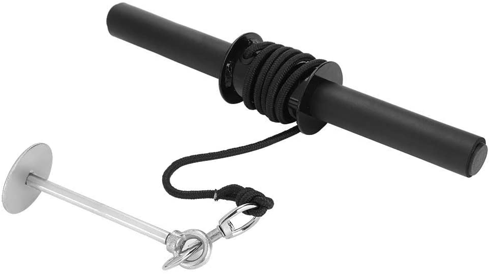 Dilwe Wrist Roller - Black Alloy Steel Forearm Strengthener for Home Gym Fitness Muscles Workout 20lbs Weight Capacity