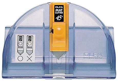 OLFA MC-45 - Cúter Especial para Cuadros (Corta a 45º en Ambos sentidos), Silver, Anschlagmesser MC-45