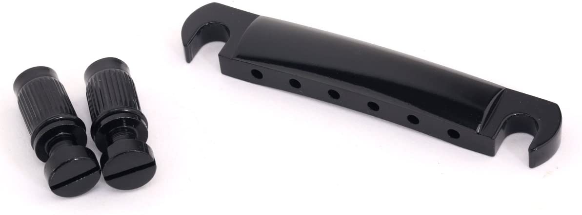 Musiclily ABR-1 Style Tune-o-matic Bridge and Tailpiece Set for Les Paul Style Electric Guitar,Black, Set Black, Standard - Image 3