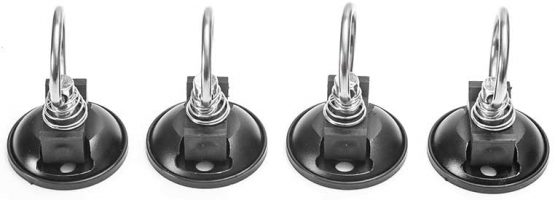 Oldbones 1.86" L Track Tie Down System Kits Round Anchor Point Tie Down Kit Quick Release Tie Down Anchor -4Packs in Black - Image 4