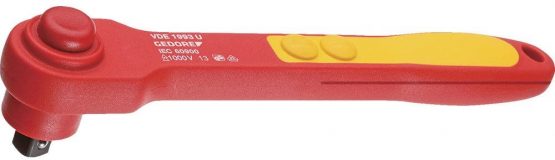 Gedore VDE1993U Reversible Ratchet 1/2 270mm VDE, Red