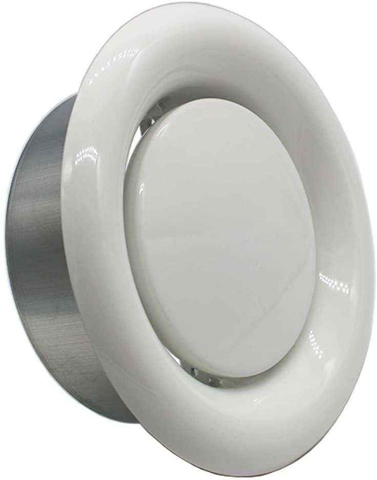 Kair Ceiling Extract Valve 100mm - 4 inch White Coated Metal Vent, 100mm Extract