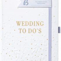Busy B Wedding to Do Book - A5 Size White & Gold Wedding Organiser,1345,One Size