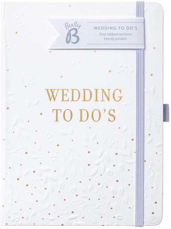 Busy B Wedding to Do Book - A5 Size White & Gold Wedding Organiser,1345,One Size