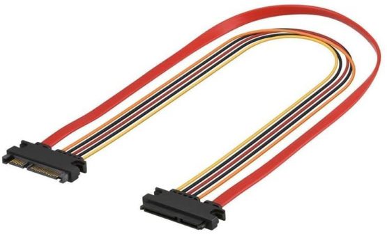 Goobay 93871 PC SATA Data and Power Extension Cable, 0.5m Length