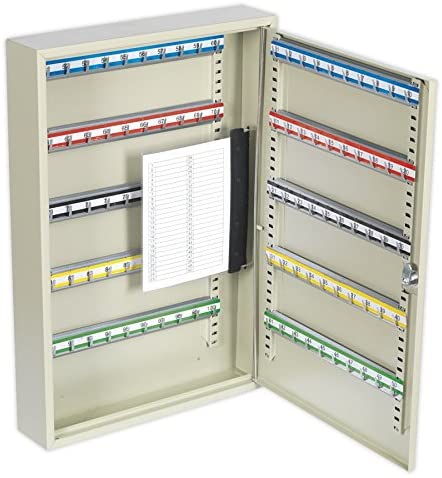 Sealey Skc100 Key Cabinet 100 Key Capacity, White, 566mm x 88mm x 402mm
