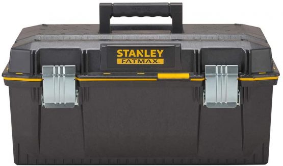 STANLEY FATMAX Waterproof Toolbox Storage with Heavy Duty Metal Latch, Portable Tote Tray for Tools and Small Parts, 23 Inch, 1-94-749