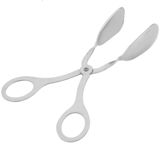 sourcingmap® Stainless Steel Family Kitchen Restaurant Salad Server Mixing Tong Silver Tone - Image 2