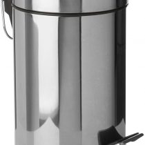 Premier Housewares Pedal Bin Silver Kitchen Bin Stainless Steel Bathroom Bin Pedal Push Kitchen Bins Recycling Bins 3 L