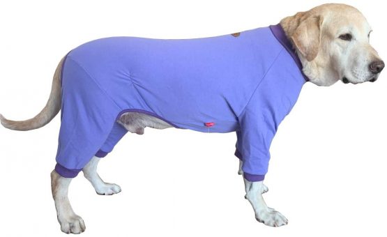 BT Bear Large Dog Clothes, Protect Joints Anti-Hair Four-legged Dog Pajamas Dog Jumpsuit Pet Clothes For Medium Dogs Large Dogs (Purple)