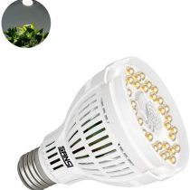 SANSI 15W Grow Light Bulb for Indoor Plants, Grow Light Bulb E27 for Plants, 150W Equivalent Sunlike Grow Light Bulb Fixture for Garden, Flowers, Greenhouse, Hydroponic