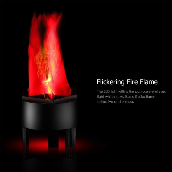 LED Flame Light Dynamic Fire Effect Light Hanging Flame Light Simulated Decorative Atmosphere Lamps Artificial Flame Fake Fire Campfire Centerpiece with No Heat Base for Party Bar Festival Decoration - Image 2