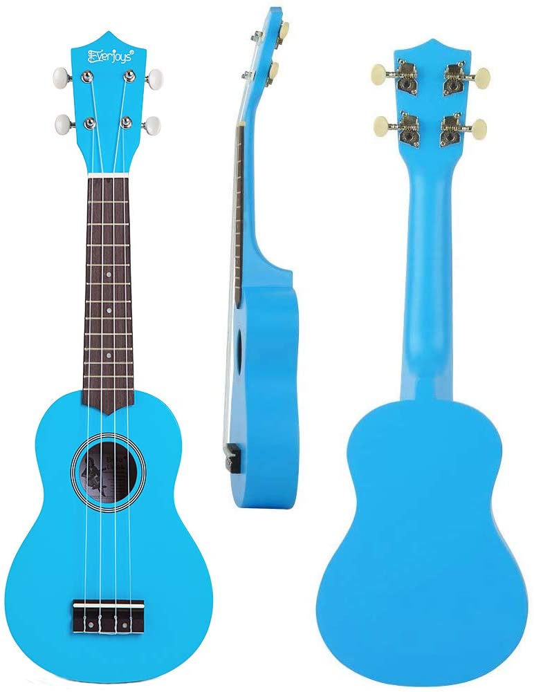 Everjoys Soprano Ukulele Beginner Kit 21 Inch Ukelele w/Free Online Lesson Carrying bag Digital Tuner Strings Picks - Image 2