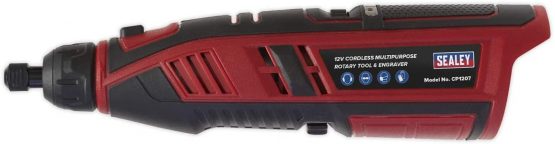 Sealey CP1207 49pc 12V Cordless Multipurpose Rotary Tool & Engraver Kit - Body Only - Image 3