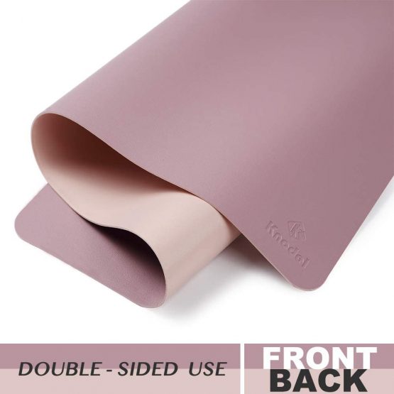 Knodel Desk Pad, Office Desk Mat, 40cm x 80cm PU Leather Desk Blotter, Laptop Desk Mat, Waterproof Desk Writing Pad for Office and Home, Dual-Sided (Purple) - Image 2