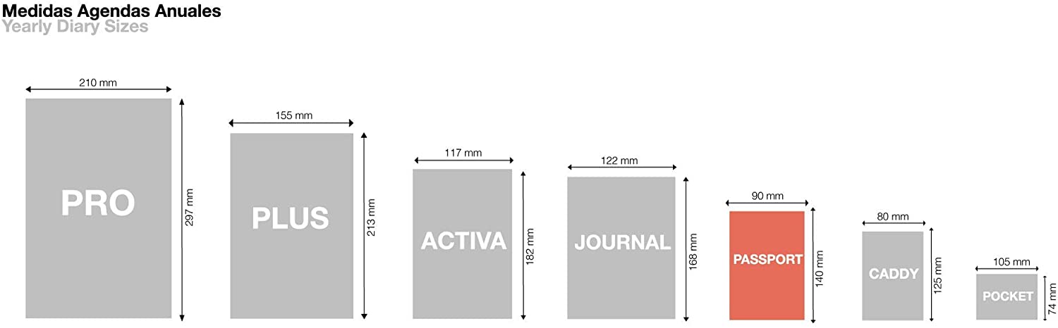 Miquelrius 31490 - 2020 Diary, Week View Horizontal (90 x 140 mm), Pocket, Iceberg, Catalan, 90 x 140 mm (SVH) - Image 3
