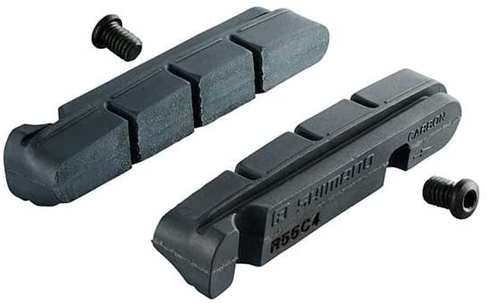 Shimano R55C4-1 brake shoes inserts and fixing bolts, for carbon rim pair, Other