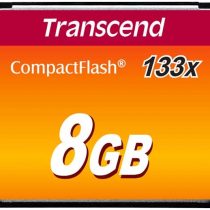 Transcend 8GB CompactFlash 133 Memory Card (CF Card) Up to 50/20 MB/s, Supports Ultra DMA transfer mode 4 with MLC NAND Flash ideal for entry-level DSLRs TS8GCF133
