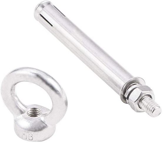 INCREWAY Expansion Bolt, 4 Pcs 304 Stainless Steel Ring Anchor Eyebolt Expansion Screw with Ring Closed Hook Internal Expansion Bolt Fastner for Concrete Wall, M8x80mm - Image 3