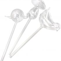 MSYU 3Pcs Self Watering Clear Glass Plant Automatic Watering Bulbs Mushroom Shape Design