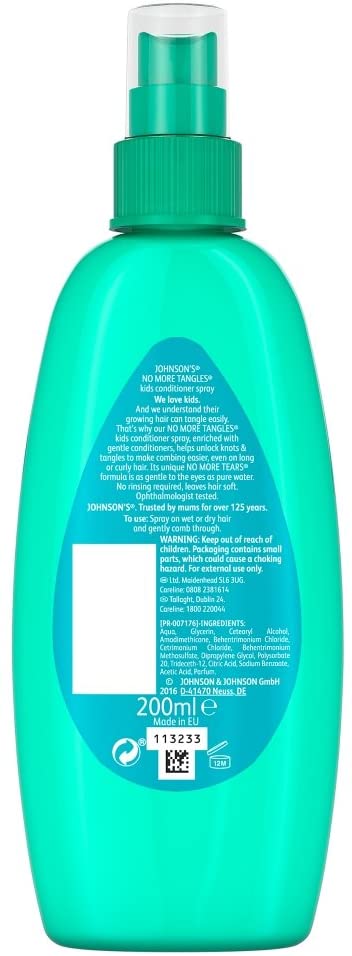 Johnson's Baby Spray Conditioner No More Tangles 200 ml, 200 ml (Pack of 1) - Image 2