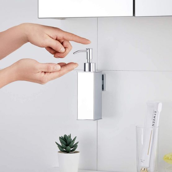 bgl Wall Mounted 304 Stainless Steel Soap Dispenser For Home Decor (Chrome) - Image 2