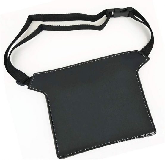 Hairdressing Pouch Belt Professional Multifunction Makeup Tool Bag Salon Holster Hair Scissors Kit Bag Shears Brushes Storage (Black) - Image 4