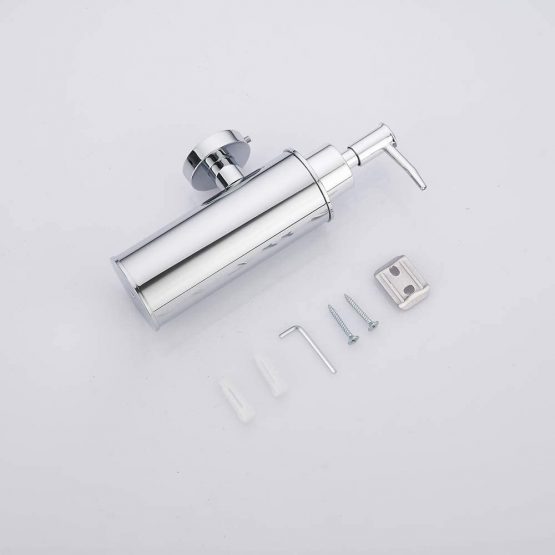 bgl wall mounted 304 stainless steel soap dispenser for decor (Round, Chrome) - Image 3