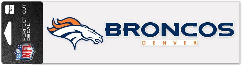 Wincraft NFL Denver Broncos WCR48913014 Perfect Cut Decals, 3" x 10", Team Color, 25.4L x 7.6W cm