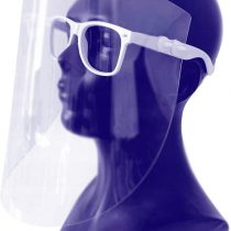 Face Shield, Full Face Protective Visor, Safety Face Shield mask with goggles, Plastic Shield with Elastic Band