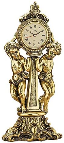 Design Toscano KY5014 Amboise Twin Cherubs Mantle Clock, Gold, Standard
