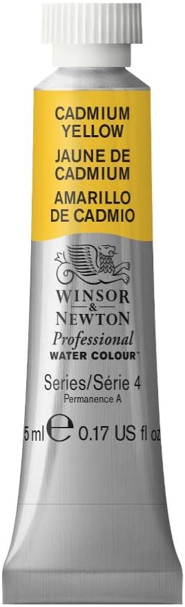 Winsor & Newton 102108 5 ml Tube Professional Water Colour, Cadmium Yellow, 5 ml (Pack of 1)