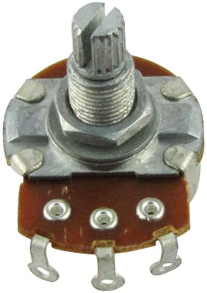 Musiclily A250K Metric Coarse 18-Spline Split Shaft Pots Audio Taper Potentiometers for Electric Guitar Bass (Set of 2) - Image 3